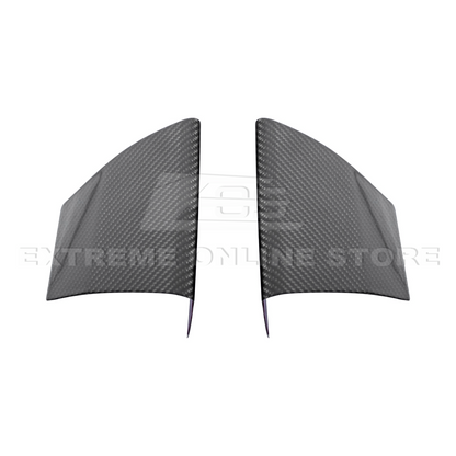 2015-20 Ford Mustang Shelby GT350 DRY Carbon Fiber Front Upper Grille Inserts Pair