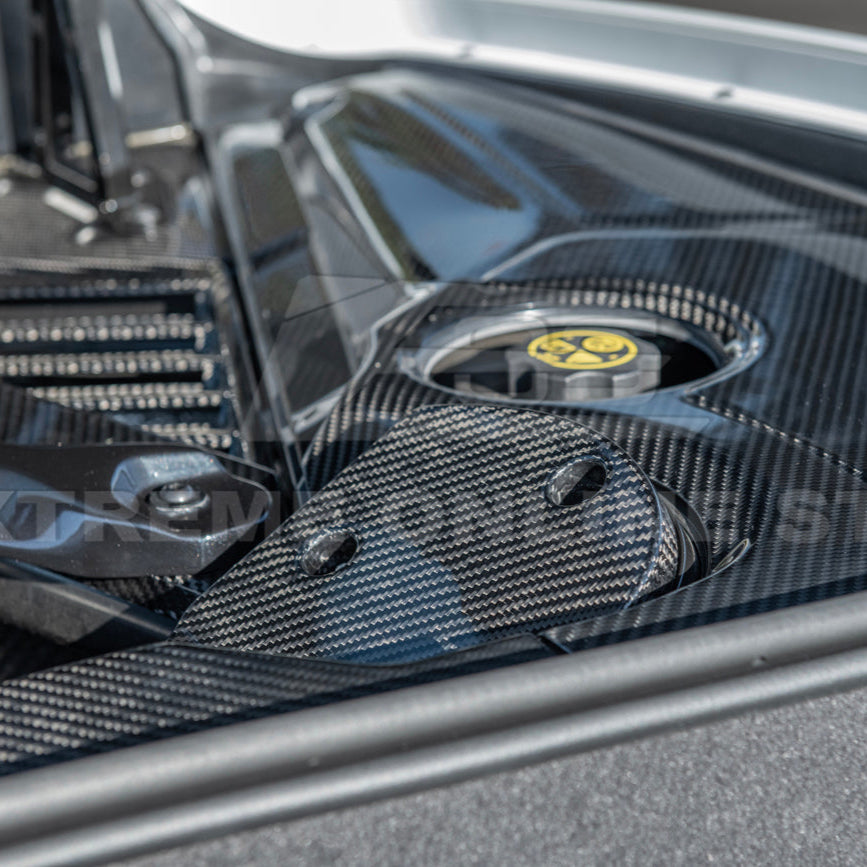 Chevrolet Corvette C8 DRY CARBON FIBER Engine Bay Struct Covers