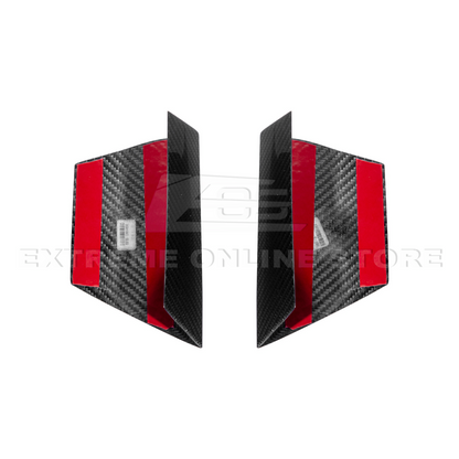 2015-20 Ford Mustang Shelby GT350 DRY Carbon Fiber Front Upper Grille Inserts Pair