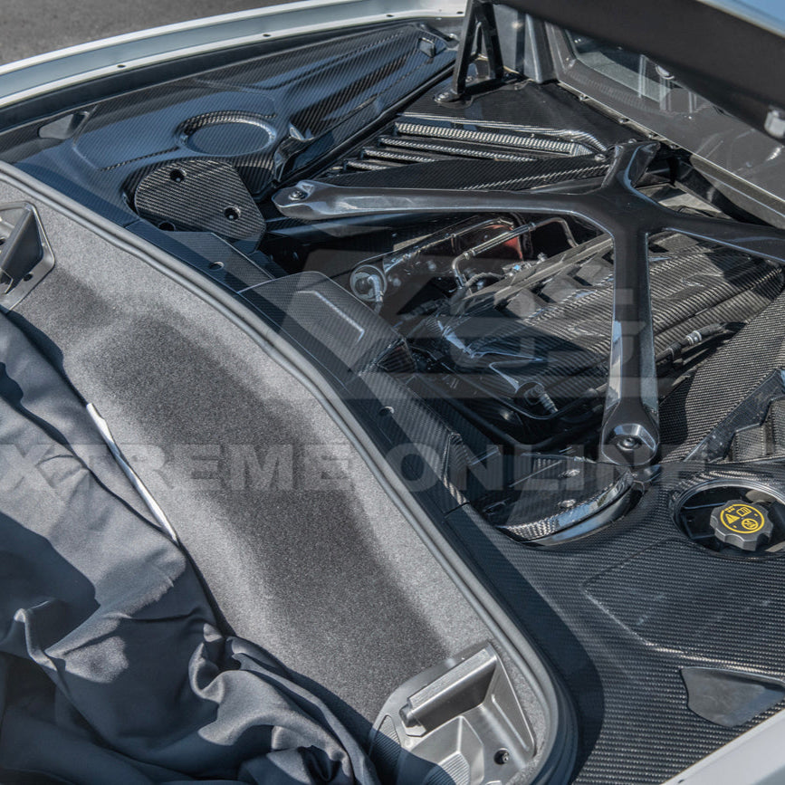 Chevrolet Corvette C8 DRY CARBON FIBER Engine Bay Struct Covers