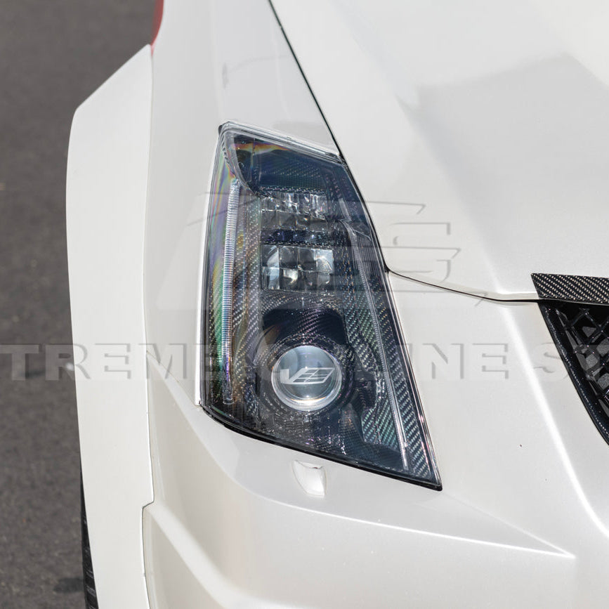 2009-15 CTS-V Dry Carbon Fiber Headlights Internal Lens Cover