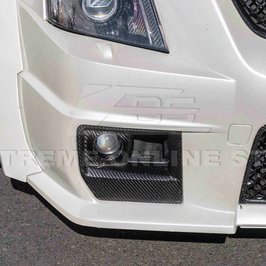 2009-15 Cadillac CTS-V Dry Carbon Fiber Front Fog Light Cover