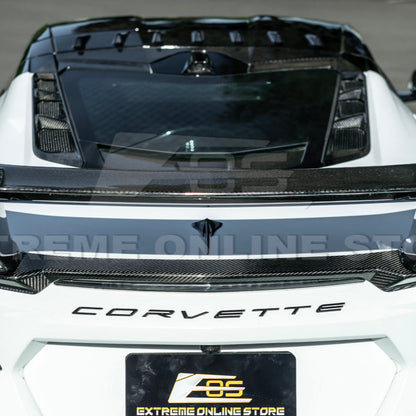 Corvette C8 ZR1 Style DRY CARBON FIBER Rear High Wing Spoiler Bracket