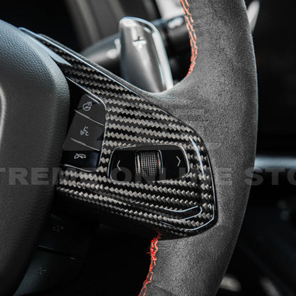 Corvette C8 DRY CARBON FIBER Steering Wheel Trim Cover