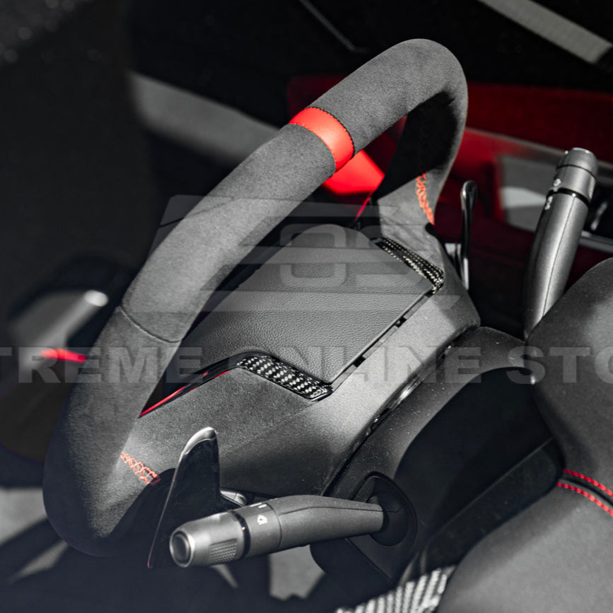 Corvette C8 DRY CARBON FIBER Steering Wheel Trim Cover
