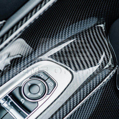 Corvette C8 DRY CARBON FIBER Window Switch Trim & Pillar Panel Cover