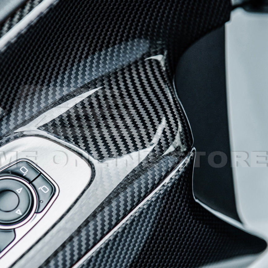 Corvette C8 DRY CARBON FIBER Window Switch Trim & Pillar Panel Cover