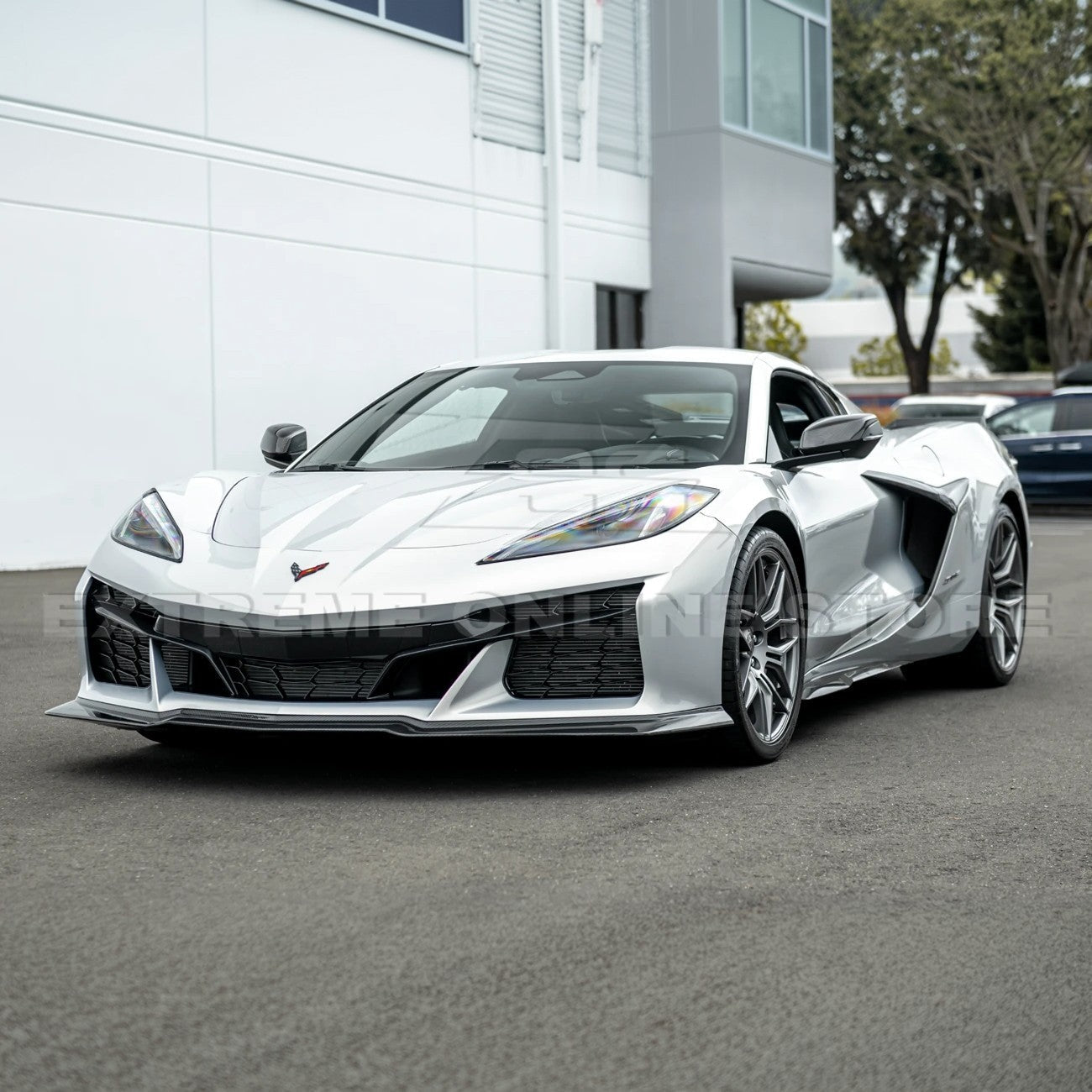 Corvette C8 Z06 / E-Ray DRY CARBON FIBER Front Splitter [Z07 Extended One-Piece Package]