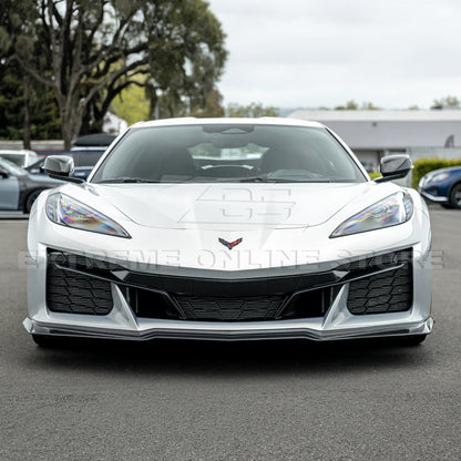 Corvette C8 Z06 / E-Ray DRY CARBON FIBER Front Splitter [Z07 Extended One-Piece Package]