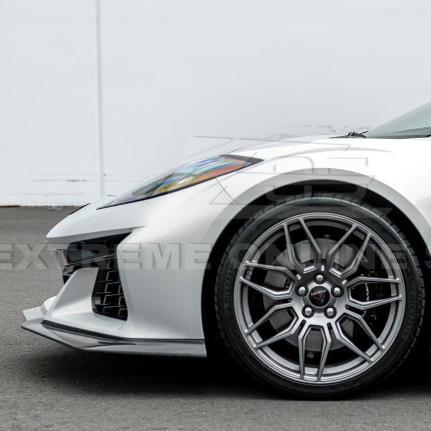 Corvette C8 Z06 / E-Ray DRY CARBON FIBER Front Splitter [Z07 Extended One-Piece Package]