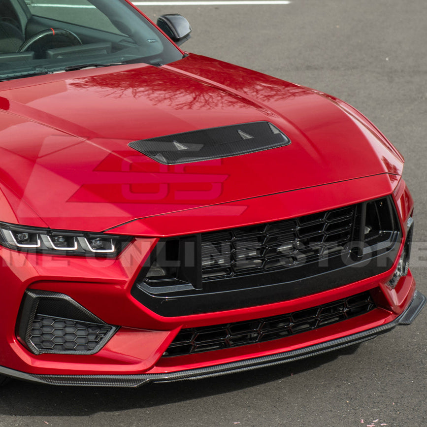 2024-Up Ford Mustang EOS Performance Dry CARbon Fiber Front Hood Vent Insert Cover