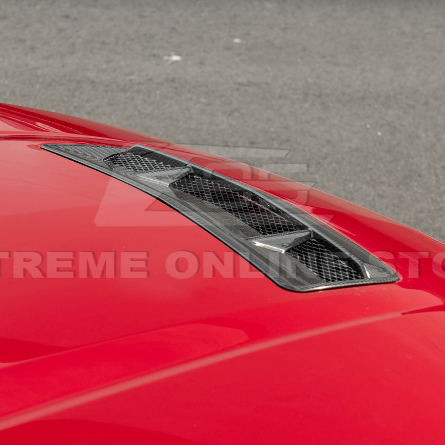 2024-Up Ford Mustang EOS Performance Dry CARbon Fiber Front Hood Vent Insert Cover