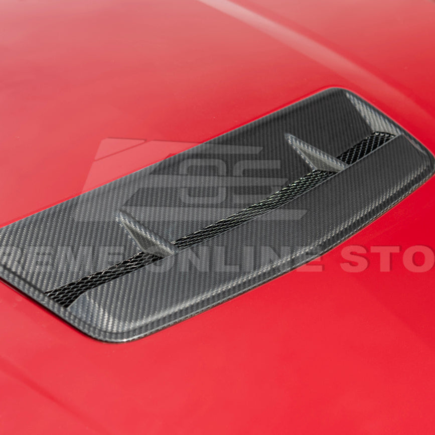 2024-Up Ford Mustang EOS Performance Dry CARbon Fiber Front Hood Vent Insert Cover