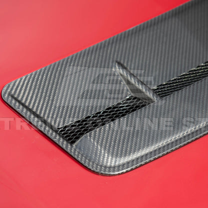 2024-Up Ford Mustang EOS Performance Dry CARbon Fiber Front Hood Vent Insert Cover
