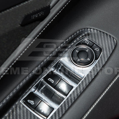 Corvette C8 DRY CARBON FIBER Door Window Control Panel Switch Cover