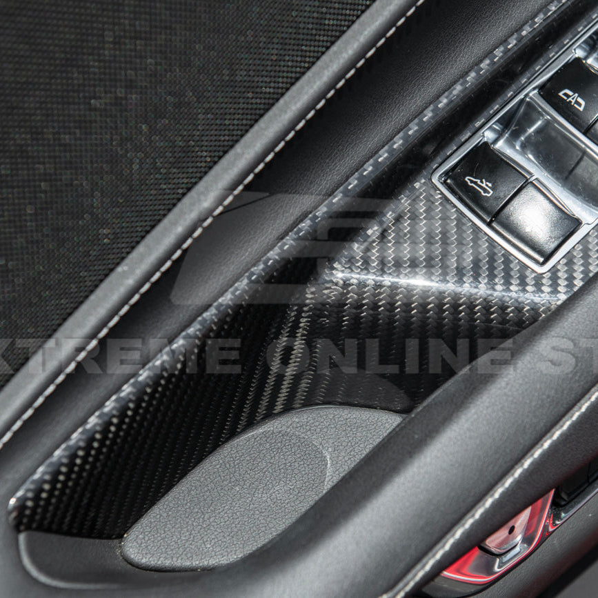 Corvette C8 DRY CARBON FIBER Door Window Control Panel Switch Cover