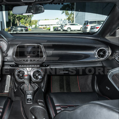 2016-24 Camaro Dry Carbon Fiber Dashboard Instrument Panel Cover Replacement