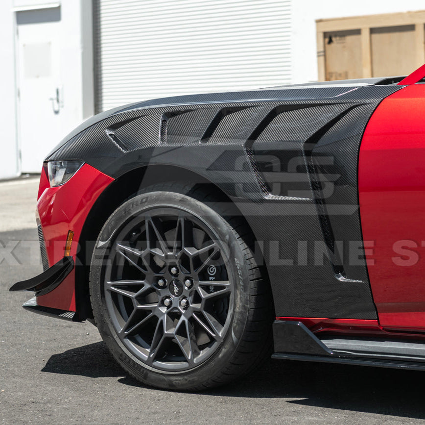 2024-Up Ford Mustang S650 GTD Style Carbon Fiber Front Side Vented Fenders