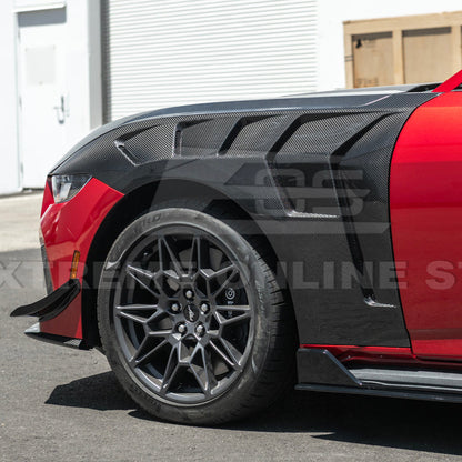 2024-Up Ford Mustang S650 GTD Style Carbon Fiber Front Side Vented Fenders