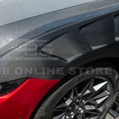2024-Up Ford Mustang S650 GTD Style Carbon Fiber Front Side Vented Fenders