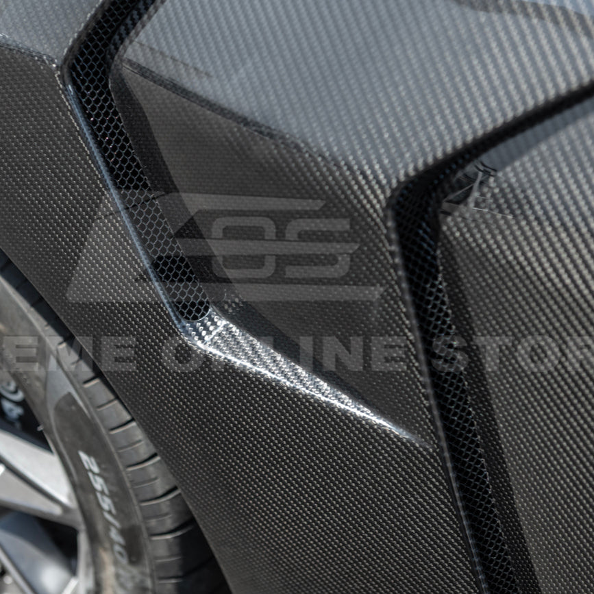 2024-Up Ford Mustang S650 GTD Style Carbon Fiber Front Side Vented Fenders