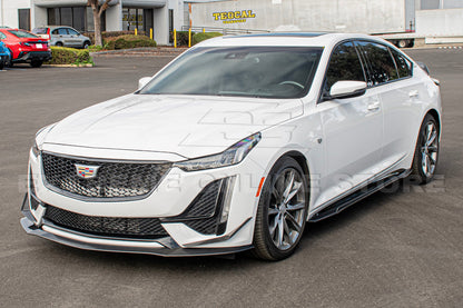 2020-24 Cadillac CT5-V Blackwing Package Style Carbon Front Lip & Side Skirts