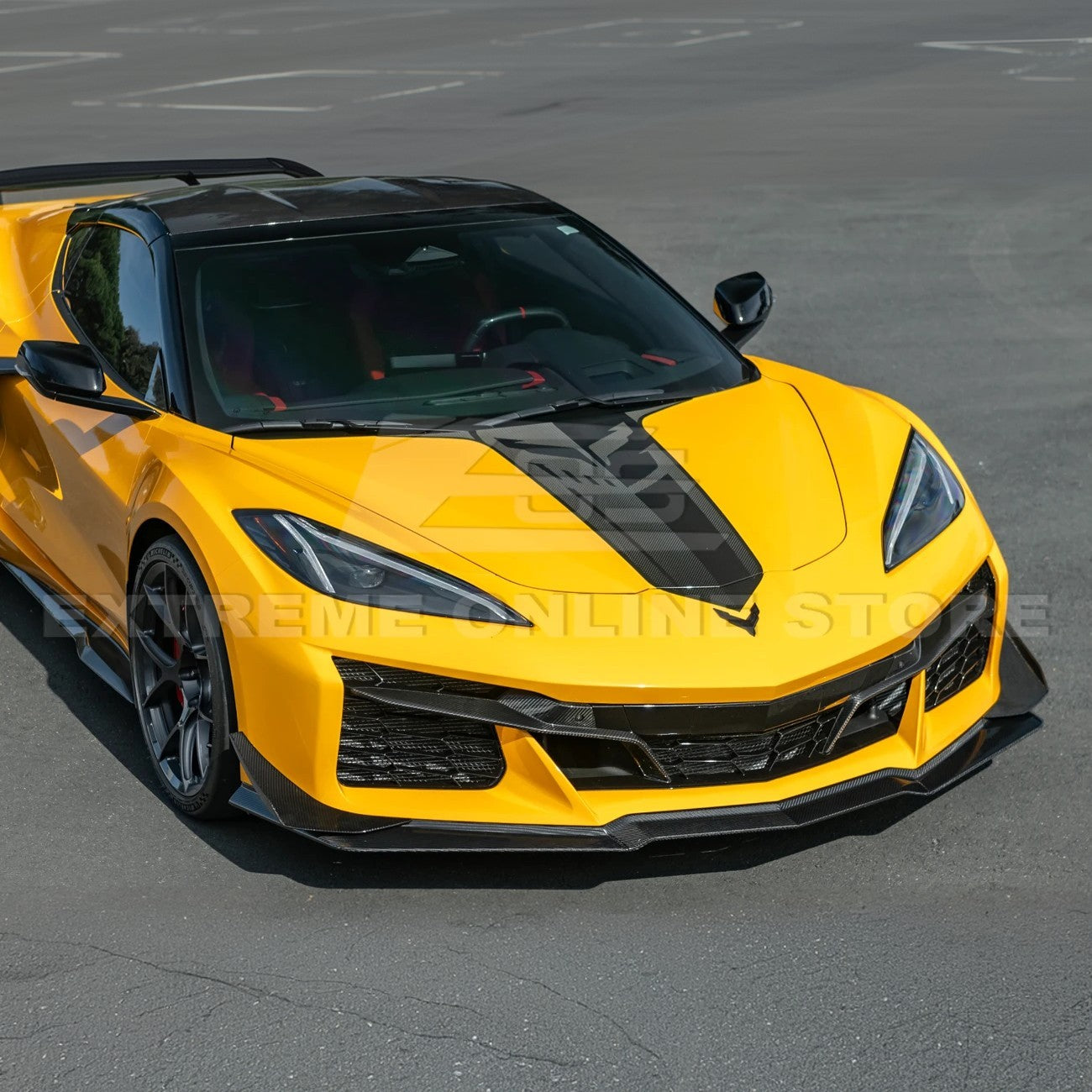 Corvette C8 Z06 / E-Ray DRY CARBON FIBER Front Splitter & Canards [Z07 Extended Package]