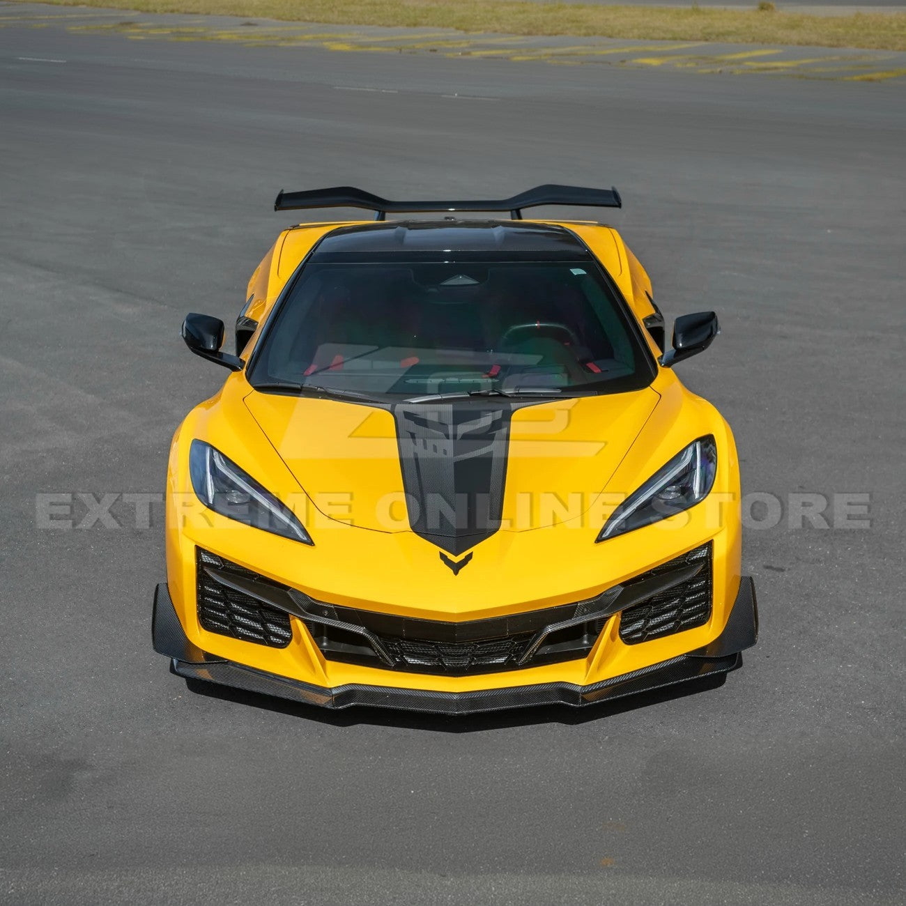 Corvette C8 Z06 / E-Ray DRY CARBON FIBER Front Splitter & Canards [Z07 Extended Package]