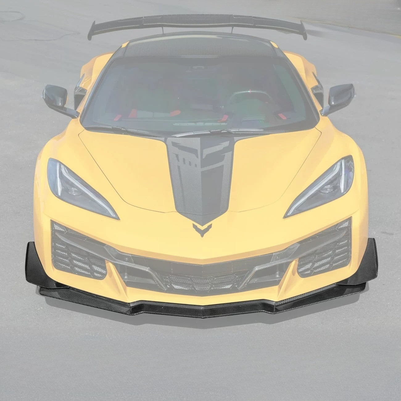 Corvette C8 Z06 / E-Ray DRY CARBON FIBER Front Splitter & Canards [Z07 Extended Package]