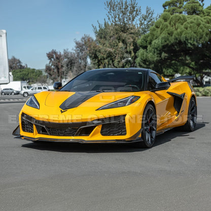 Corvette C8 Z06 / E-Ray DRY CARBON FIBER Front Splitter & Canards [Z07 Extended Package]