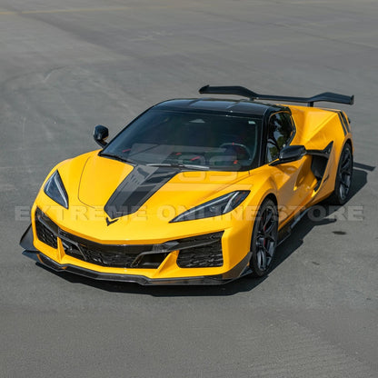 Corvette C8 Z06 / E-Ray DRY CARBON FIBER Front Splitter & Canards [Z07 Extended Package]