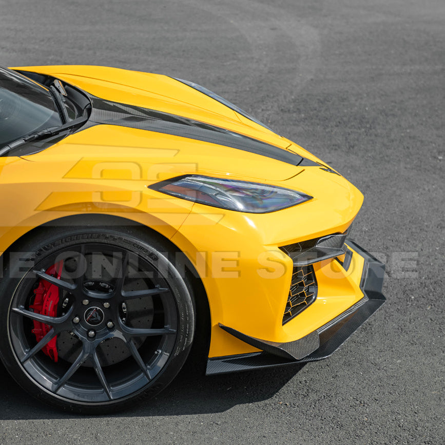 Corvette C8 Z06 / E-Ray DRY CARBON FIBER Front Splitter & Canards [Z07 Extended Package]