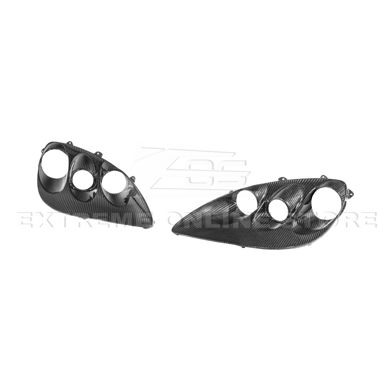 2005-13 Corvette C6 Replacment DRY CARBON FIBER Headlights Housing