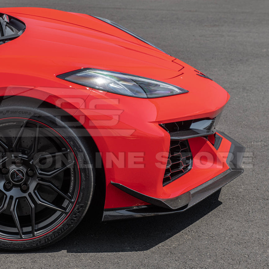 Chevrolet Corvette C8 Z06 / E-Ray DRY CARBON FIBER Front Side Canards