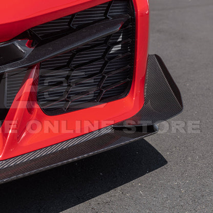 Chevrolet Corvette C8 Z06 / E-Ray DRY CARBON FIBER Front Side Canards