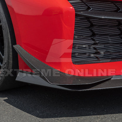 Chevrolet Corvette C8 Z06 / E-Ray DRY CARBON FIBER Front Side Canards