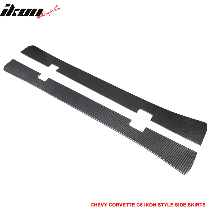 1997-2004 Chevy Corvette Side Skirts Carbon Fiber