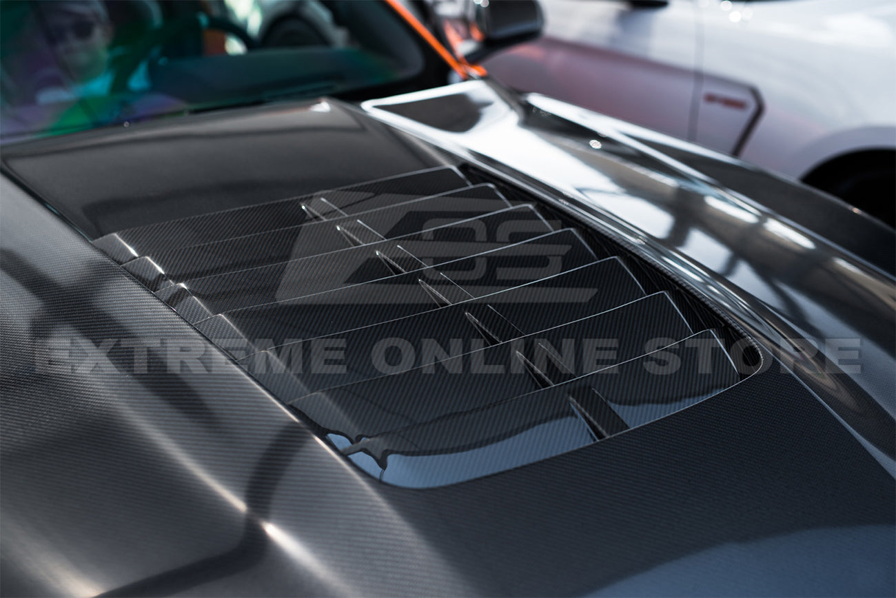 2020-23 Ford Mustang GT500 DRY CARBON FIBER Front Hood Vent