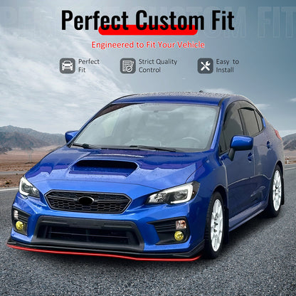 2018-2021 Subaru WRX STI Style Unpainted 3PC Front Bumper Lip Chin ABS