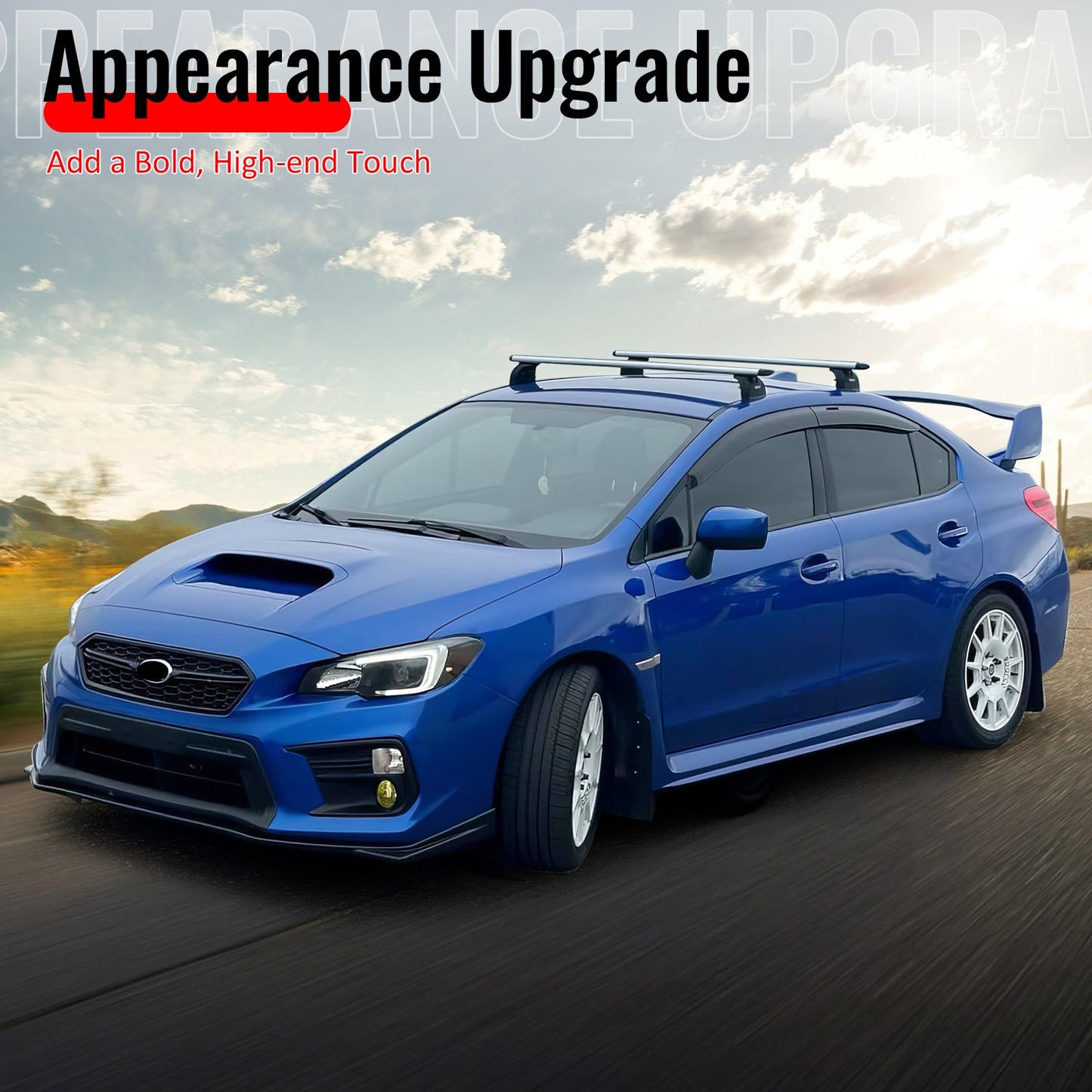 2018-2021 Subaru WRX STI Style Unpainted 3PC Front Bumper Lip Chin ABS
