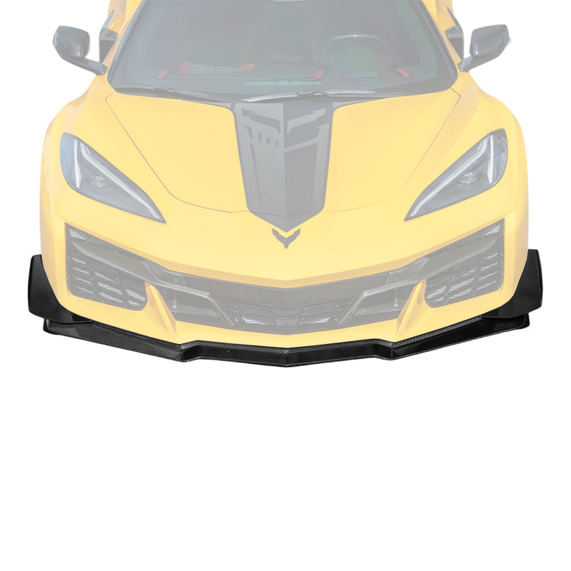 Corvette C8 Z06 / E-Ray DRY CARBON FIBER Front Splitter & Canards [Z07 Extended Package]