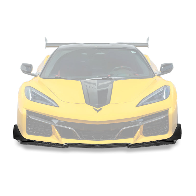 2023-Up Corvette C8 Z06 Z07 DRY CARBON FIBER Extended Package Front Lip & Canards
