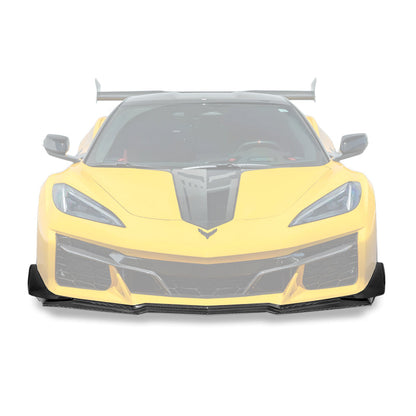 2023-Up Corvette C8 Z06 Z07 DRY CARBON FIBER Extended Package Front Lip & Canards