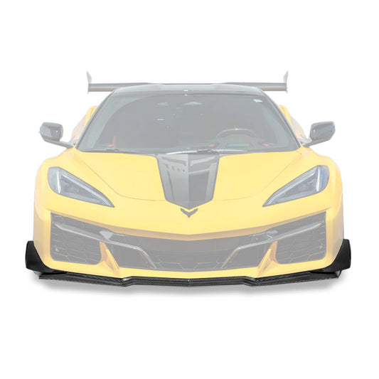 2023-Up Corvette C8 Z06 Z07 DRY CARBON FIBER Extended Package Front Lip & Canards