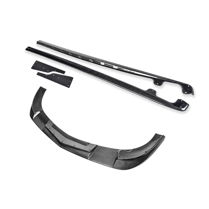 Corvette C6 Base Model Extended Front Splitter Lip & Side Skirts Rocker Panels