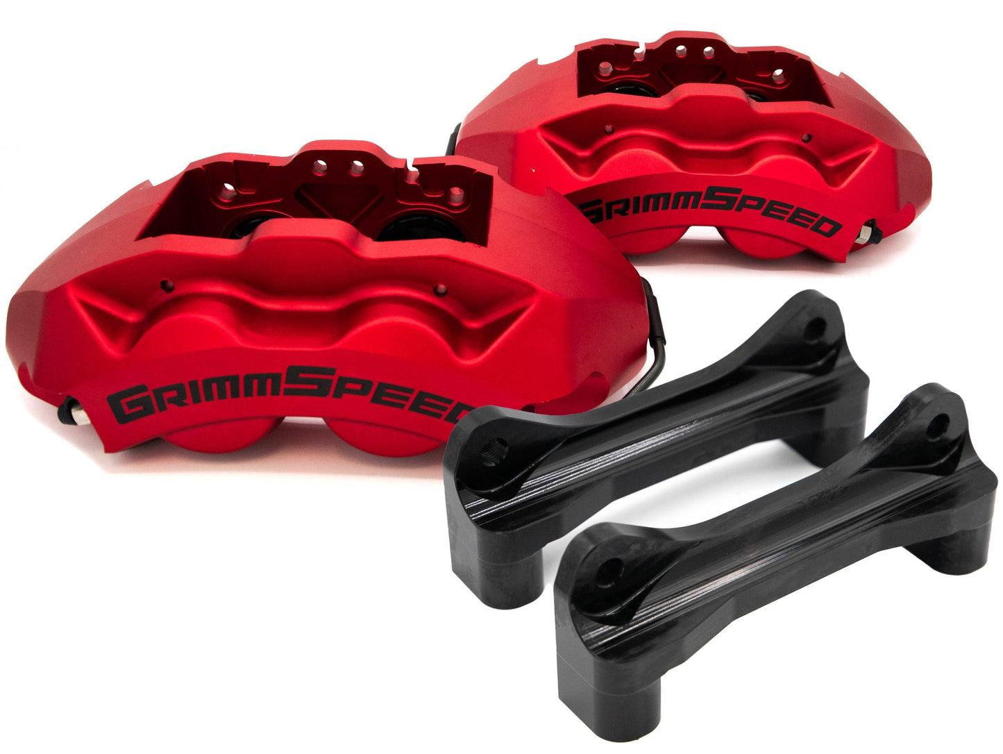 GrimmSpeed 4-Piston Brake Caliper Kit (340mm Rotor) - Red - 2022-2025 Subaru WRX (VB)