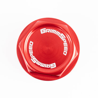 GrimmSpeed Version 2 Bolt Oil Cap (Red) - Subaru Universal