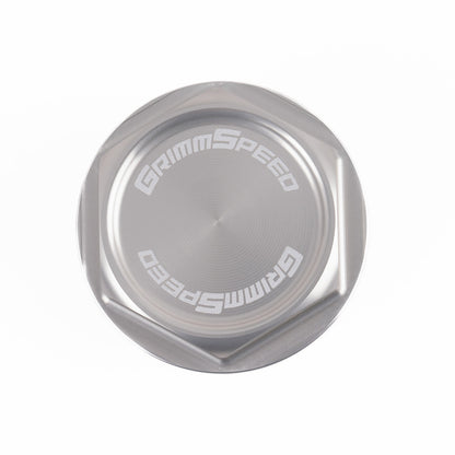 GrimmSpeed Version 2 Bolt Oil Cap (Silver) - Subaru Universal