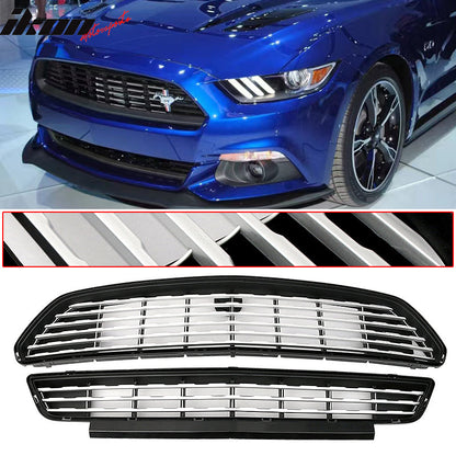 2015-2017 Ford Mustang Front Upper And Lower Grille Grill