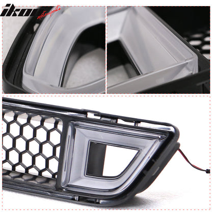 2015-2017 Ford Mustang IKON Front Lower Grill Mesh Grille With Light